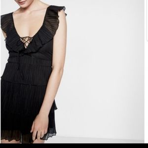 Express Black Ruffle Dress Size Medium